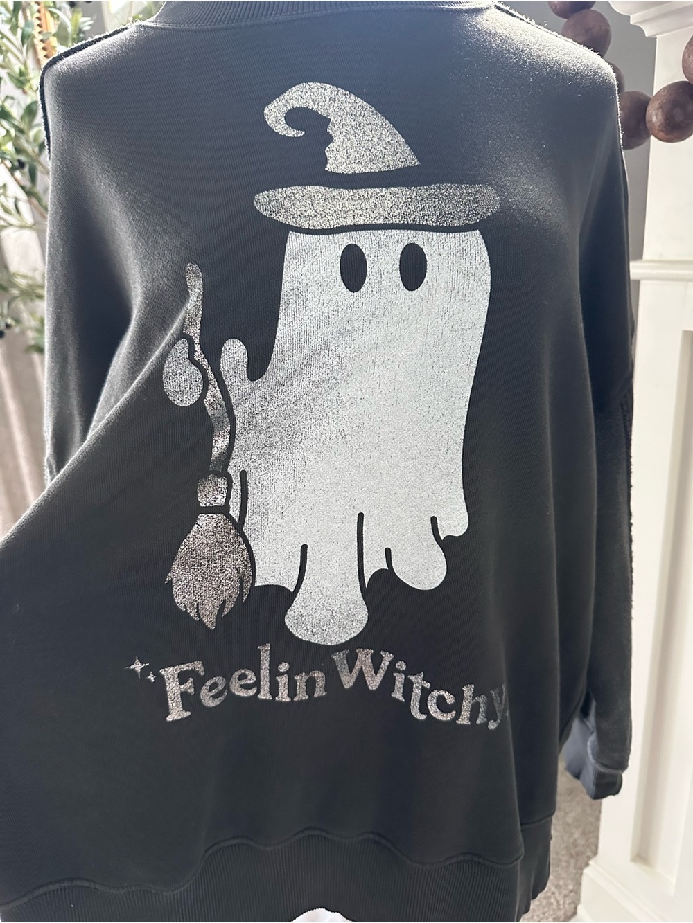 Aerie Ghost Halloween Sweatshirt “Feeling Witchy”
